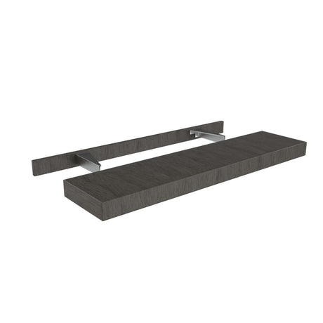 Elegant Smoky Grey - Floating Shelf | 42"W x 2.5"H x 10"D - BUILDMYPLACE