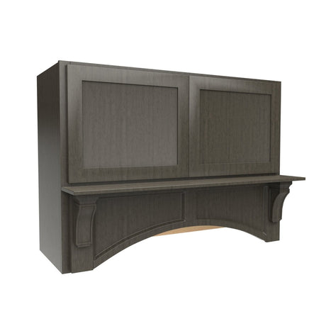 Elegant Smoky Grey - Mantle Hood | 42"W x 30"H x 21"D - BUILDMYPLACE