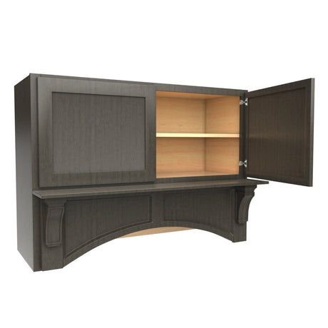 Elegant Smoky Grey - Mantle Hood | 42"W x 30"H x 21"D - BUILDMYPLACE
