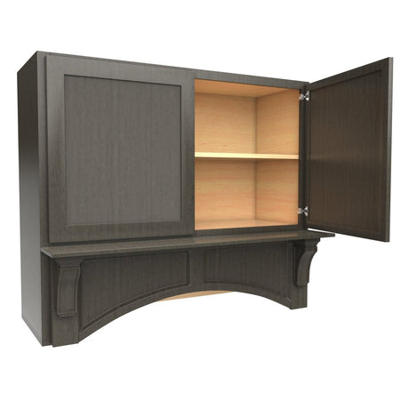 Elegant Smoky Grey - Mantle Hood | 42"W x 36"H x 21"D - BUILDMYPLACE