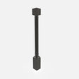 Elegant Smoky Grey - Post - Fluted | 3"W x 34.5"H x 3"D - BUILDMYPLACE