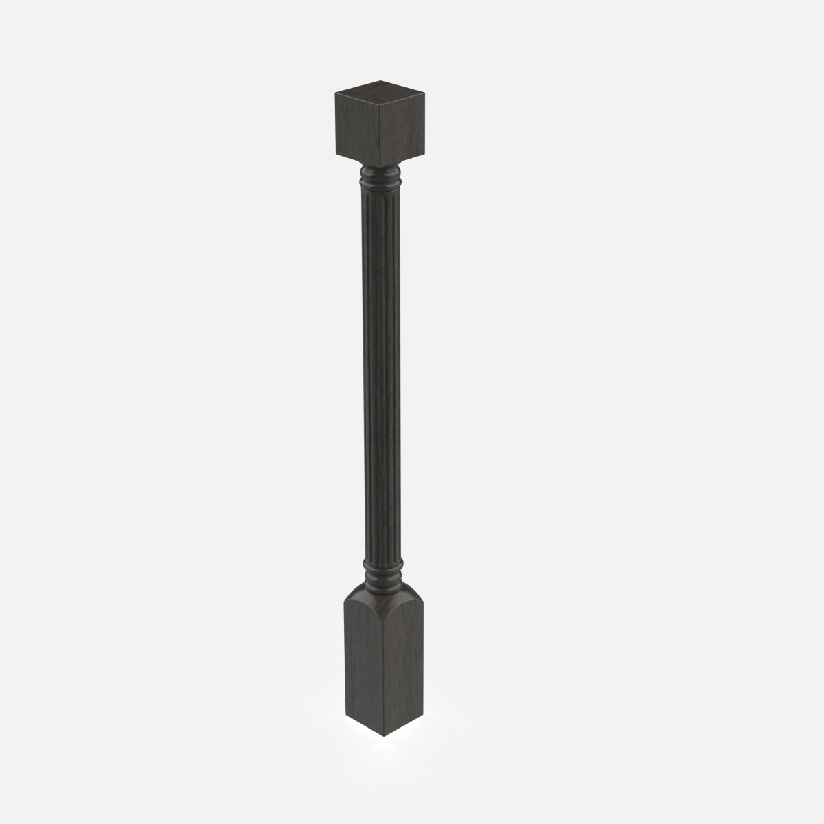 Elegant Smoky Grey - Post - Fluted | 3"W x 34.5"H x 3"D - BUILDMYPLACE