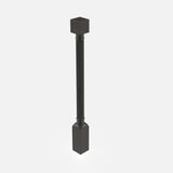 Elegant Smoky Grey - Post - Fluted | 3"W x 34.5"H x 3"D - BUILDMYPLACE