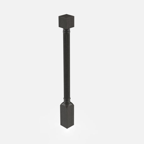 Elegant Smoky Grey - Post - Fluted | 3"W x 34.5"H x 3"D - BUILDMYPLACE