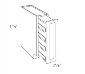 Elegant Smoky Grey - Spice Base Cabinet | 6"W x 34.5"H x 24"D - BUILDMYPLACE