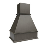 Elegant Smoky Grey - Straight Wood Hood | 33"W x 42"H x 21"D - BUILDMYPLACE