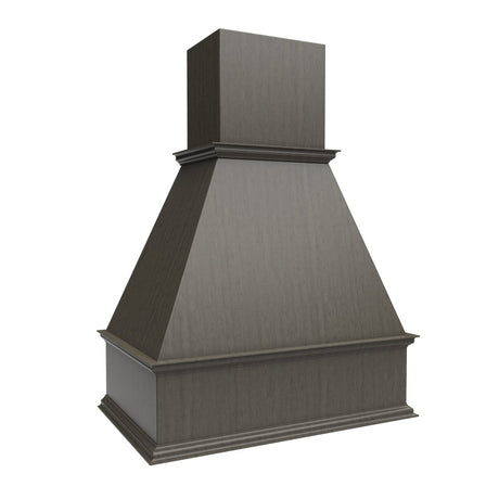 Elegant Smoky Grey - Straight Wood Hood | 33"W x 42"H x 21"D - BUILDMYPLACE