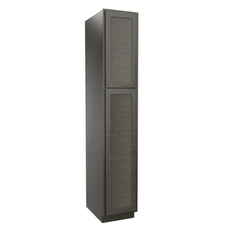 Elegant Smoky Grey - Utility Cabinet | 15"W x 84"H x 24"D - BUILDMYPLACE