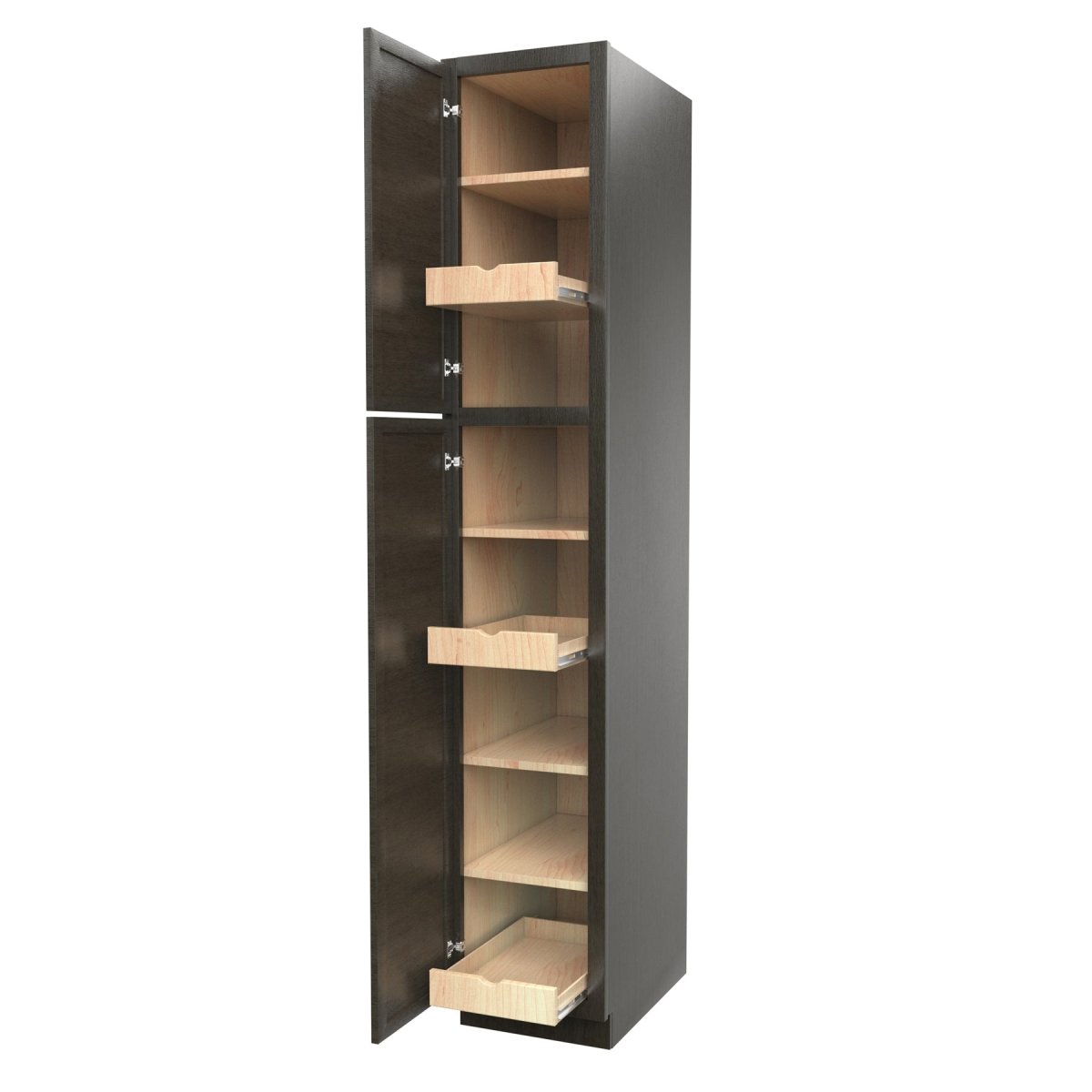 Elegant Smoky Grey - Utility Cabinet | 15"W x 84"H x 24"D - BUILDMYPLACE