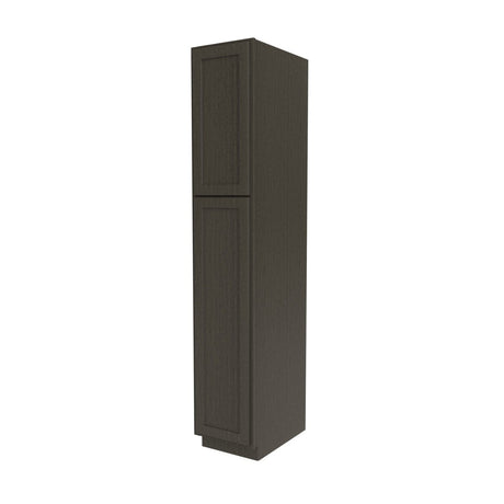 Elegant Smoky Grey - Utility Cabinet | 15"W x 84"H x 24"D - BUILDMYPLACE