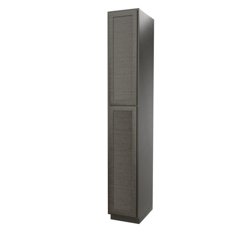 Elegant Smoky Grey - Utility Cabinet | 15"W x 96"H x 24"D - BUILDMYPLACE