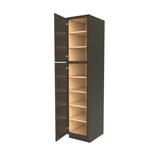 Elegant Smoky Grey - Utility Cabinet | 18"W x 84"H x 24"D - BUILDMYPLACE