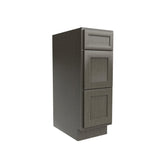 Elegant Smoky Grey - Vanity Drawer Base Cabinet | 12"W x 34.5"H x 21"D - BUILDMYPLACE