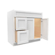 Elegant White - 2 Door 2 Drawer Vanity Sink Base Cabinet | 36"W x 34.5"H x 21"D - BUILDMYPLACE