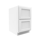 Elegant White - 2 Drawer Base Cabinet | 24"W x 34.5"H x 24"D - BUILDMYPLACE