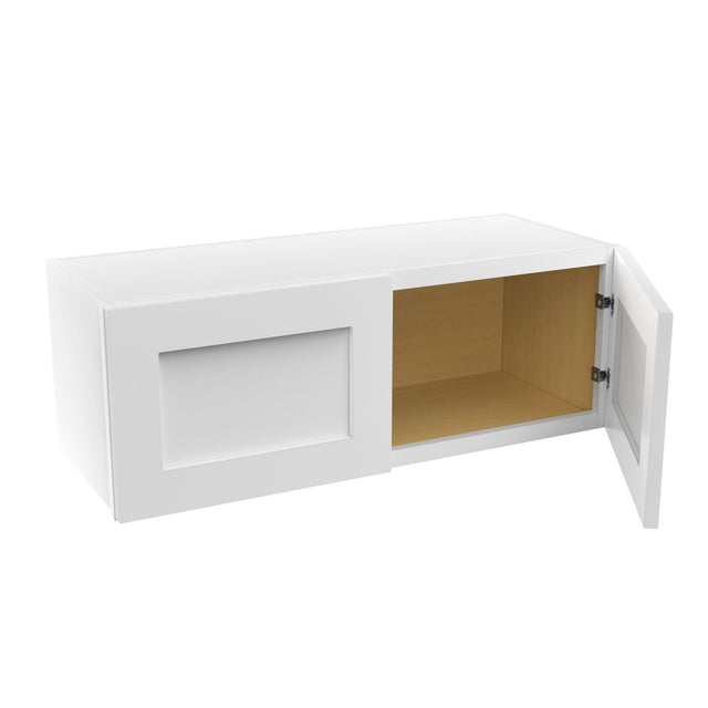 Elegant White - 24" Deep Wall Cabinet | 33"W x 12"H x 24"D - BUILDMYPLACE