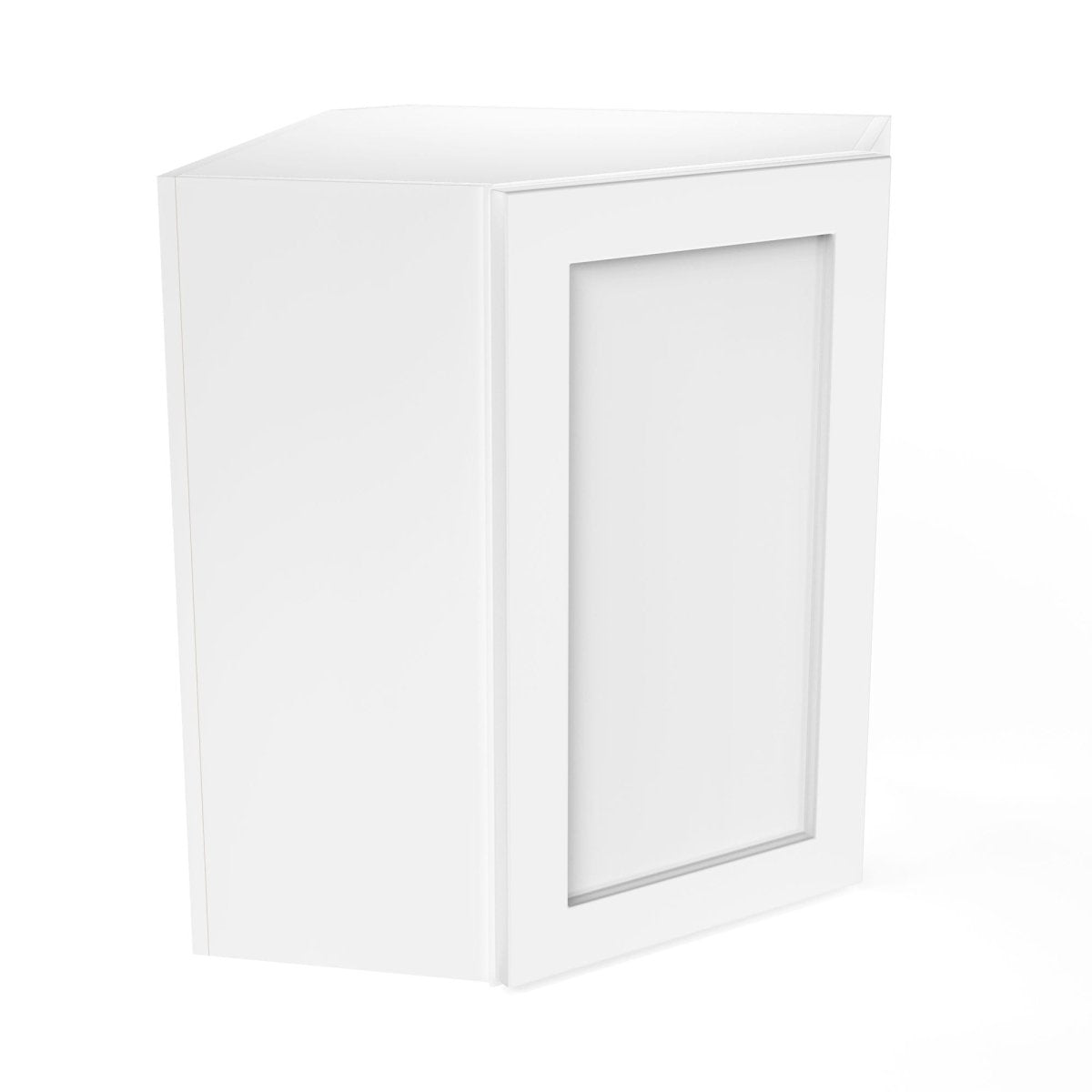 Elegant White - Corner Wall Cabinet | 24"W x 18"H x 12"D - BUILDMYPLACE