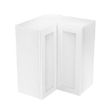 Elegant White - Corner Wall Cabinet | 24"W x 30"H x 12"D - BUILDMYPLACE