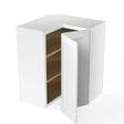 Elegant White - Corner Wall Cabinet | 24"W x 30"H x 12"D - BUILDMYPLACE