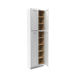 Elegant White - Double Door Utility Cabinet | 24"W x 84"H x 12"D - BUILDMYPLACE