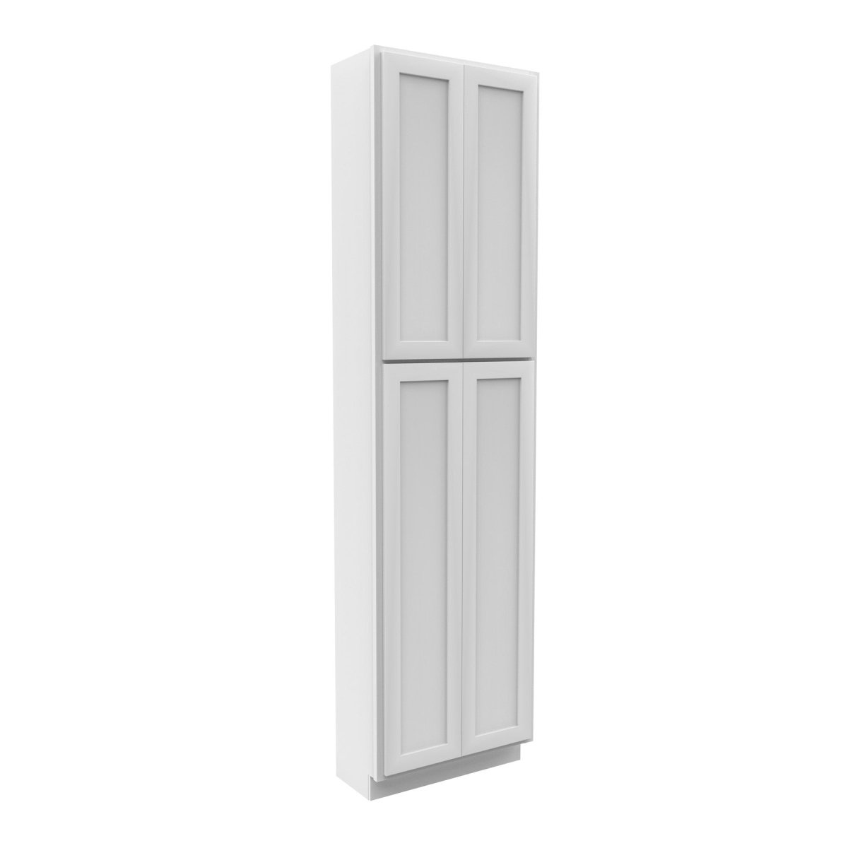 Elegant White - Double Door Utility Cabinet | 24"W x 90"H x 12"D - BUILDMYPLACE