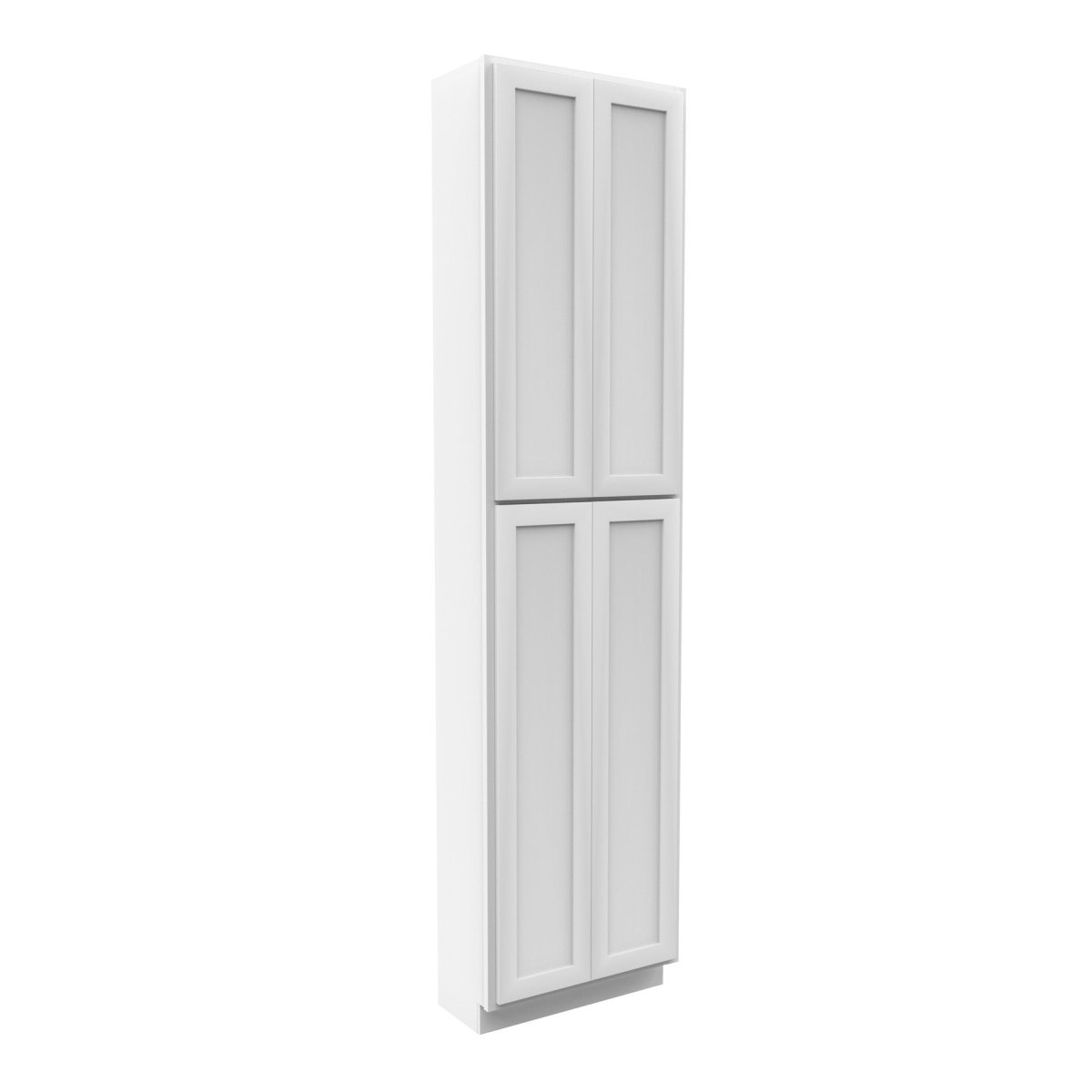 Elegant White - Double Door Utility Cabinet | 24"W x 96"H x 12"D - BUILDMYPLACE