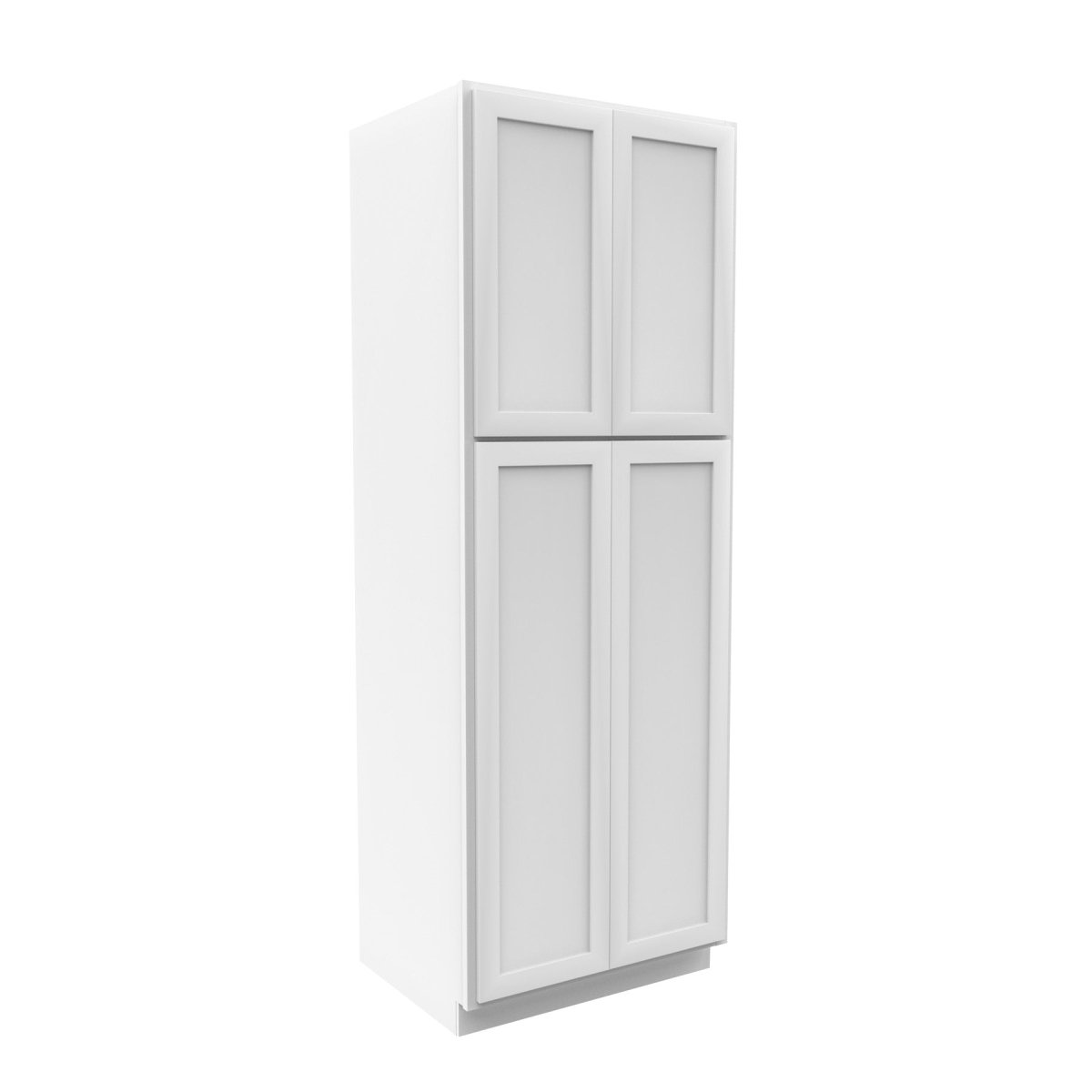 Elegant White - Double Door Utility Cabinet | 30"W x 84"H x 24"D - BUILDMYPLACE