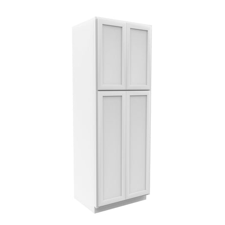 Elegant White - Double Door Utility Cabinet | 30"W x 84"H x 24"D - BUILDMYPLACE