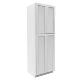 Elegant White - Double Door Utility Cabinet | 30"W x 90"H x 24"D - BUILDMYPLACE