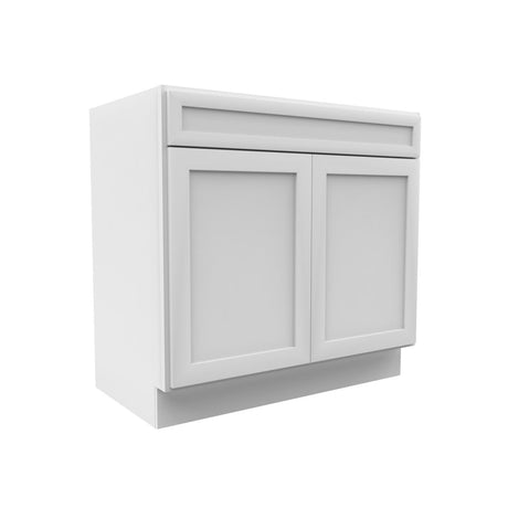 Elegant White - Double Door Vanity Sink Base Cabinet | 36"W x 34.5"H x 21"D - BUILDMYPLACE