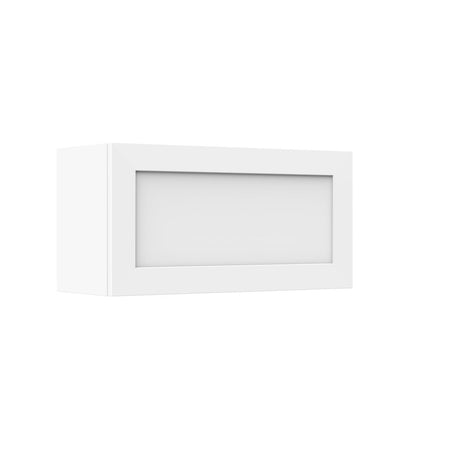 Elegant White - Horizontal Wall Cabinet | 30"W x 15"H x 12"D - BUILDMYPLACE