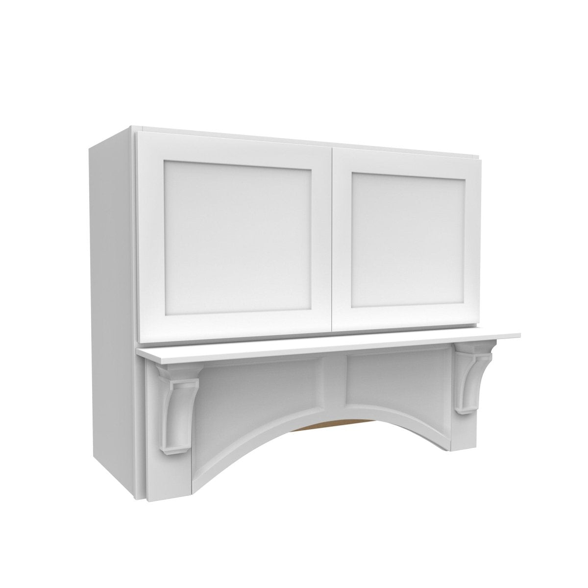 Elegant White - Mantle Hood | 36"W x 30"H x 21"D - BUILDMYPLACE