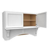 Elegant White - Mantle Hood | 42"W x 30"H x 21"D - BUILDMYPLACE