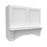 Elegant White - Mantle Hood | 42"W x 36"H x 21"D - BUILDMYPLACE