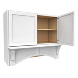 Elegant White - Mantle Hood | 42"W x 36"H x 21"D - BUILDMYPLACE