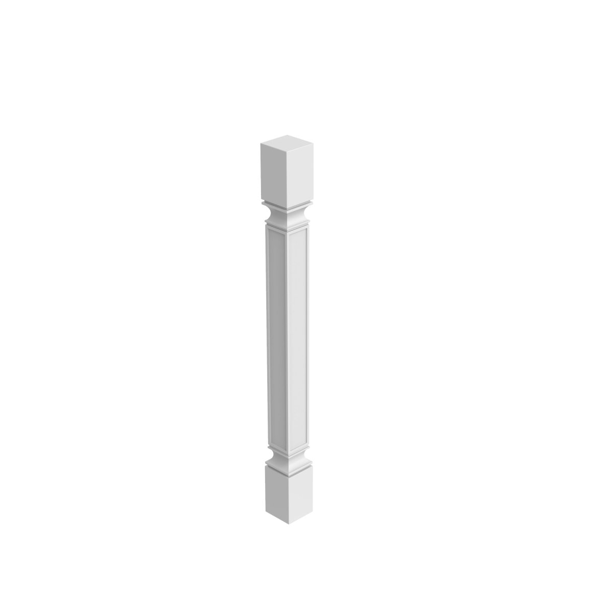 Elegant White - Post - Square | 3"W x 34.5"H x 3"D - BUILDMYPLACE