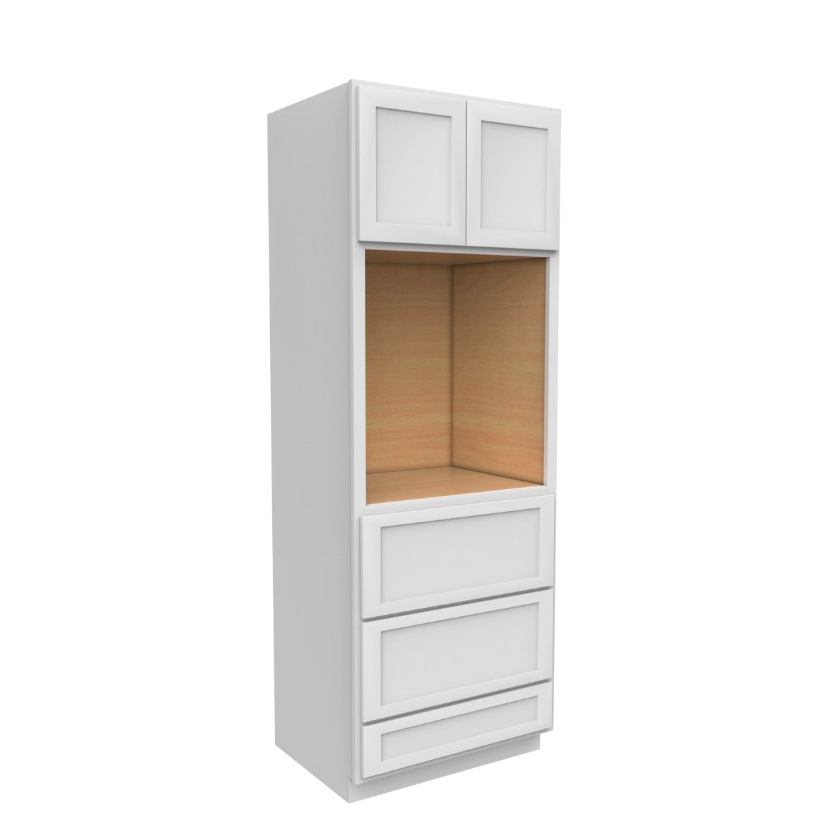 Elegant White - Single Oven Cabinet | 30"W x 84"H x 24"D - BUILDMYPLACE