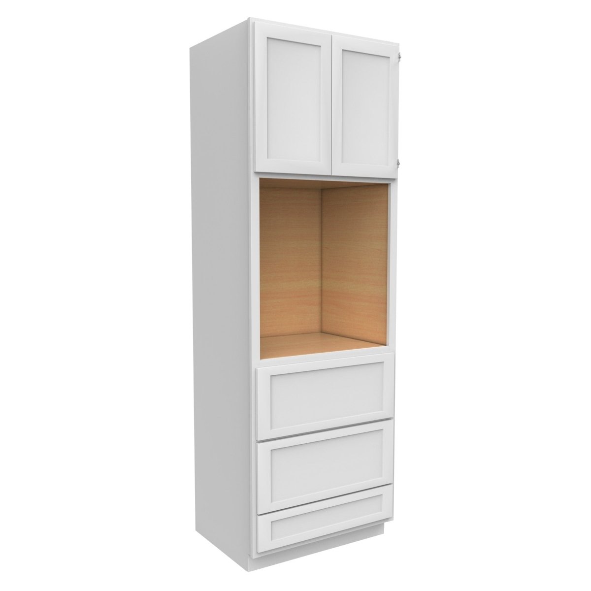 Elegant White - Single Oven Cabinet | 30"W x 90"H x 24"D - BUILDMYPLACE