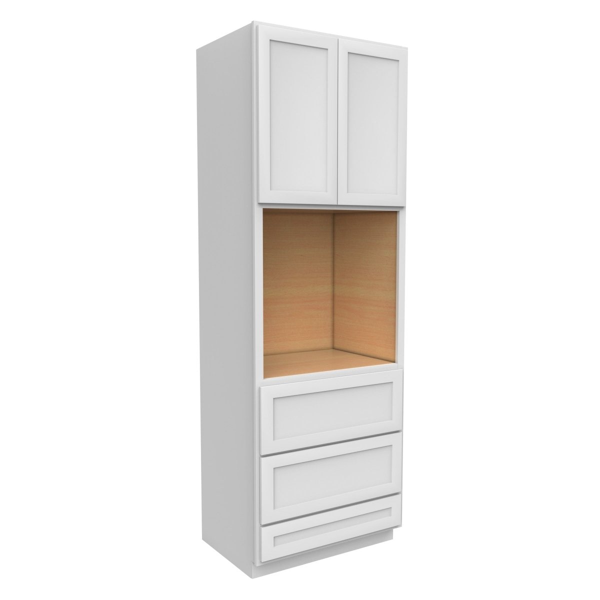 Elegant White - Single Oven Cabinet | 30"W x 96"H x 24"D - BUILDMYPLACE