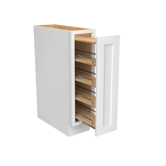 Elegant White - Spice Base Cabinet | 9"W x 34.5"H x 24"D - BUILDMYPLACE