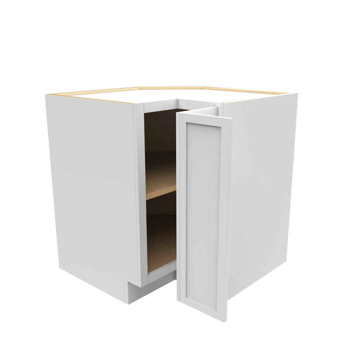 Elegant White - Square Corner Base Cabinet | 33"W x 34.5"H x 24"D - BUILDMYPLACE