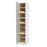 Elegant White - Utility Cabinet | 15"W x 84"H x 24"D - BUILDMYPLACE