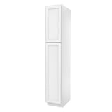 Elegant White - Utility Cabinet | 15"W x 84"H x 24"D - BUILDMYPLACE