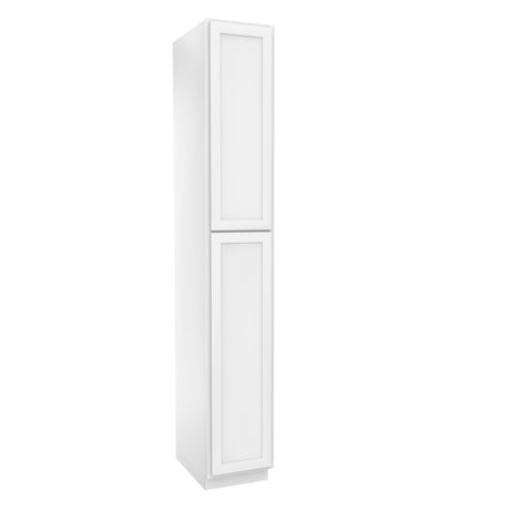 Elegant White - Utility Cabinet | 15"W x 96"H x 24"D - BUILDMYPLACE