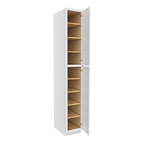 Elegant White - Utility Cabinet | 15"W x 96"H x 24"D - BUILDMYPLACE