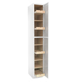 Elegant White - Utility Cabinet | 15"W x 96"H x 24"D - BUILDMYPLACE