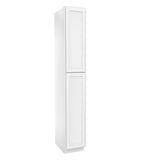 Elegant White - Utility Cabinet | 15"W x 96"H x 24"D - BUILDMYPLACE