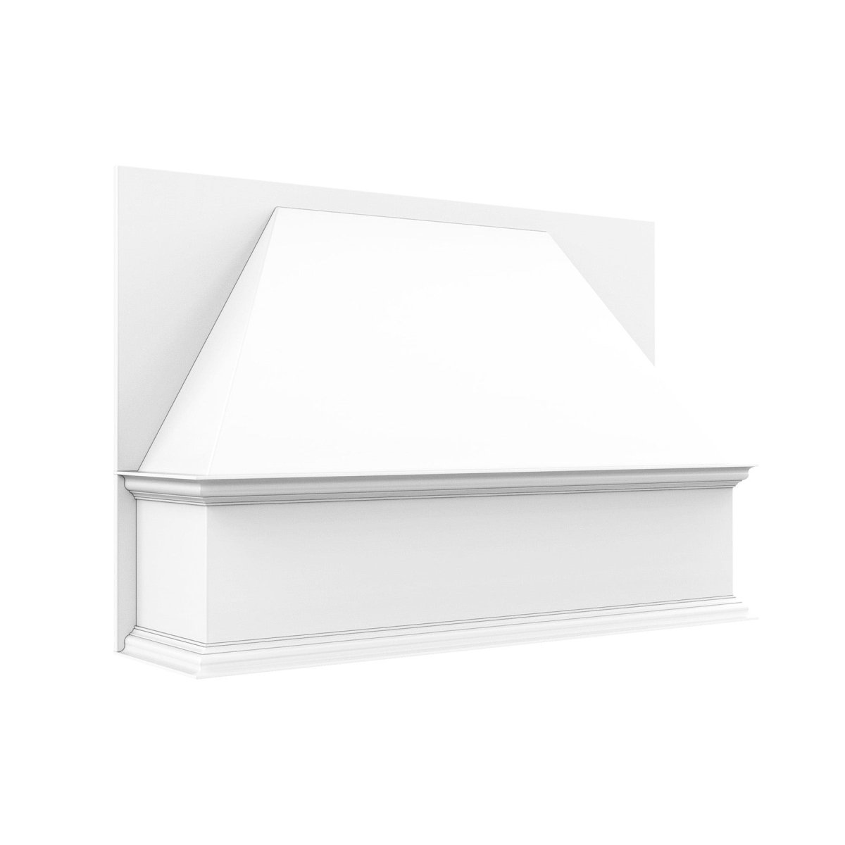 Elegant White - Valance Wood Hood | 36"W x 24"H x 8"D - BUILDMYPLACE