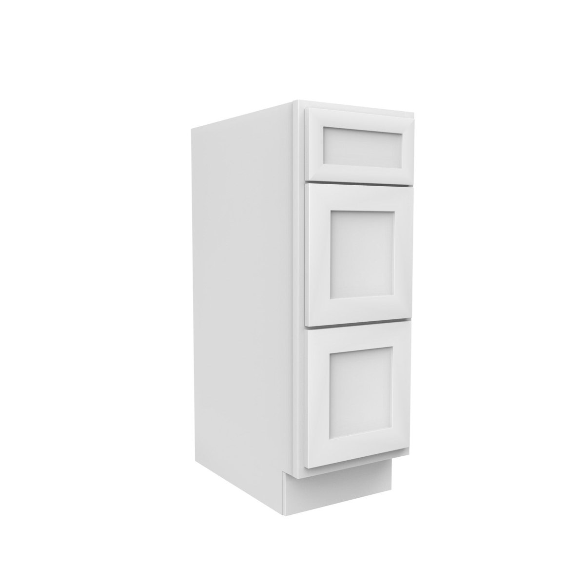 Elegant White - Vanity Drawer Base Cabinet | 12"W x 34.5"H x 21"D - BUILDMYPLACE