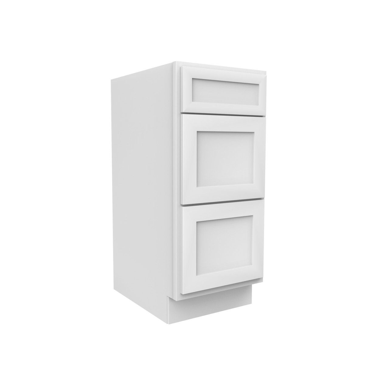 Elegant White - Vanity Drawer Base Cabinet | 15"W x 34.5"H x 21"D - BUILDMYPLACE